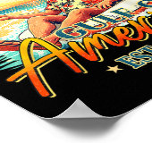 Retro Golf van de VS Amerika EST 2025 Amerikaanse  Poster (Hoek)