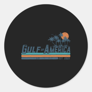 Retro Golf van de VS Amerika EST 2025 Amerikaanse  Ronde Sticker