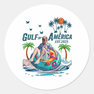 Retro Golf van de VS Amerika EST 2025 Amerikaanse  Ronde Sticker