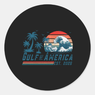 Retro Golf van de VS Amerika EST 2025 Amerikaanse  Ronde Sticker