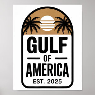 Retro Golf van de VS Amerika EST 2025 Golf Mexico Poster