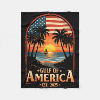 Retro Golf van de VS Amerika EST 2025 Vlag Kust VI Fleece Deken