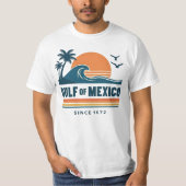 Retro Golf van Mexico sinds 1672 Wit T-shirt (Voorkant)