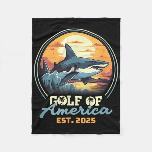 Retro Golf van Verenigde Staten 2025 Amerikaanse v Fleece Deken (Voorkant)