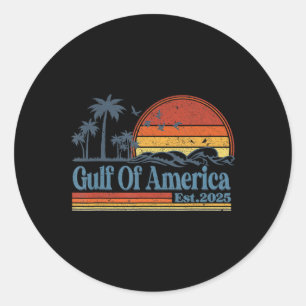 Retro Golf van Verenigde Staten 2025 Ronde Sticker