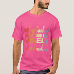 Retro  golfclub ontwerp voor een golfer golfin t-shirt