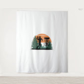 Retro golfdisc spelen wandkleed (Voorkant)