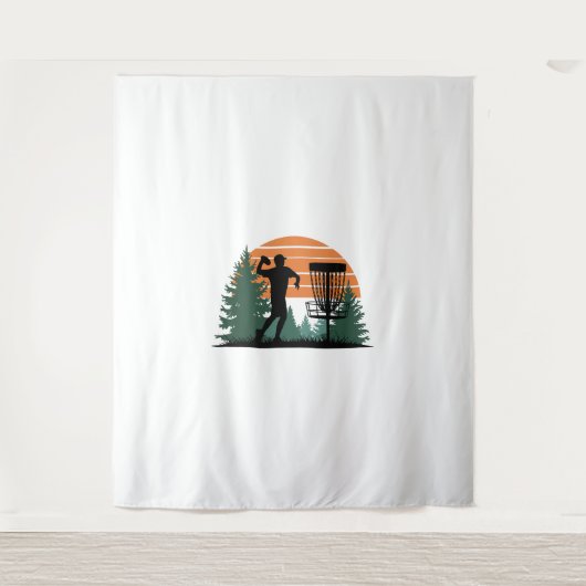 Retro golfdisc spelen wandkleed (Voorkant)