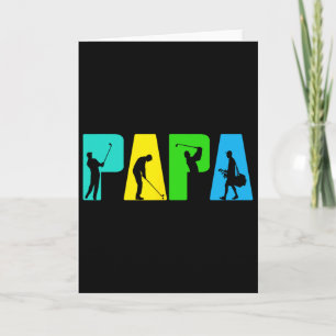 Retro Golfende Papa Golfer Shirt. Golf Cadeaus Voo Kaart