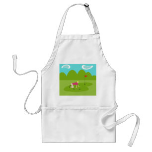 Retro Golfer Apron Standaard Schort