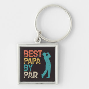 Retro Golfer - Best Papa by Par Sleutelhanger
