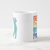 Retro Golfer - beste papieren van pas Extra Grote Beker (Voorkant)