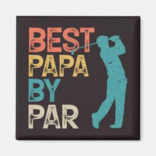 Retro Golfer - beste papieren van pas Magneet