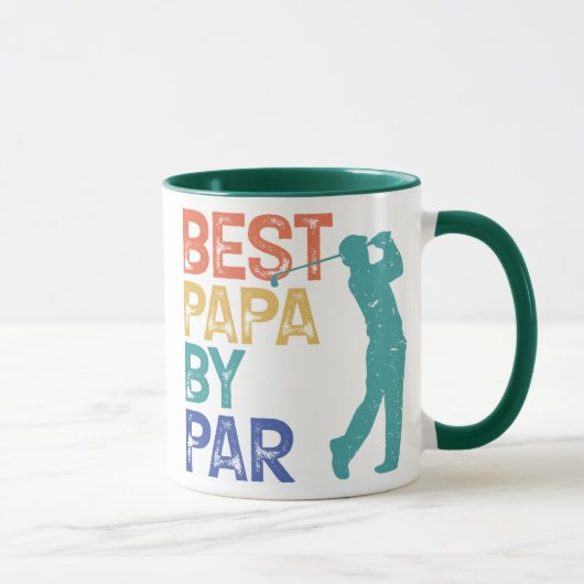 Retro Golfer - beste papieren van pas Mok (Rechts)