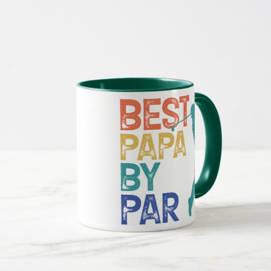 Retro Golfer - beste papieren van pas Mok (Voorkant rechts)