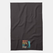 Retro Golfer - beste papieren van pas Theedoek (Verticaal)