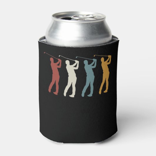 Retro  Golfer Blikjeskoeler (Blikje Voorkant)