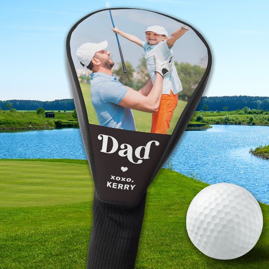 Retro Golfer DAD gepersonaliseerde foto Golfheadcover