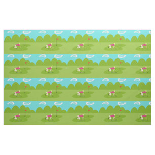 Retro Golfer Fabric Stof