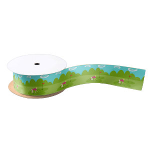 Retro Golfer Satin Ribbon Lint