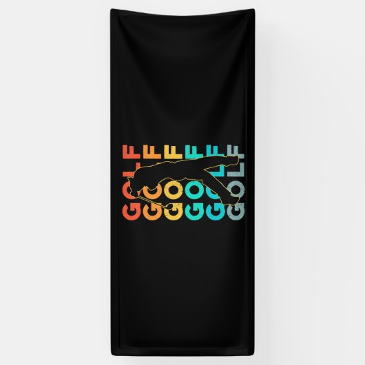 Retro Golfer Spandoek (Verticaal)