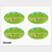 Retro Golfer Stickers (Vel)