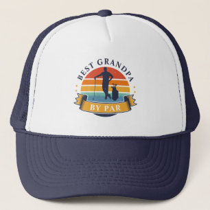 Retro Golfing Best Grandpa op maat Trucker Pet