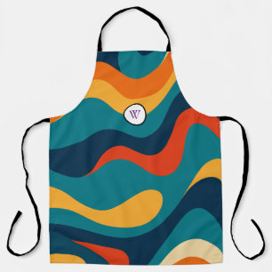 Retro golfpatroon modern abstract schort