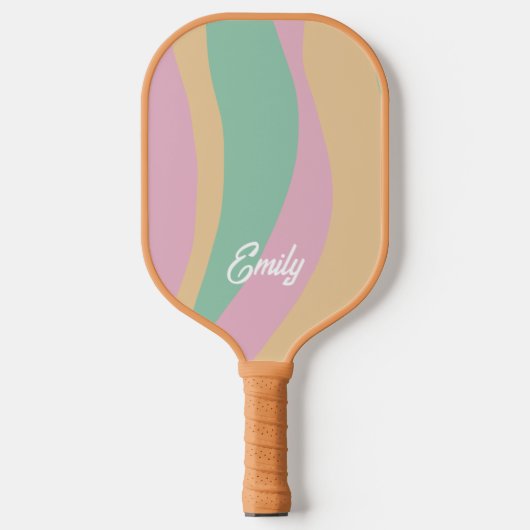 Retro Golfpatroon Pickleball Paddle (Voorkant)