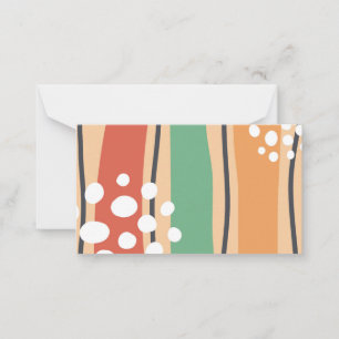 Retro golven abstracte kunst, boho line design notitiekaartje