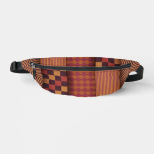 Retro golven en geometrisch midden-eeuws patroon heuptasje