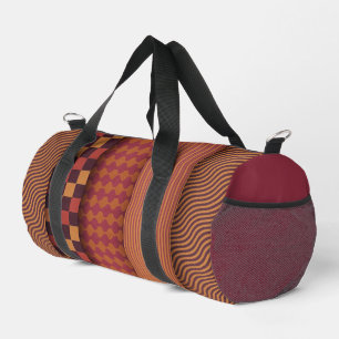 Retro golven en geometrisch midden-eeuws patroon plunjezak