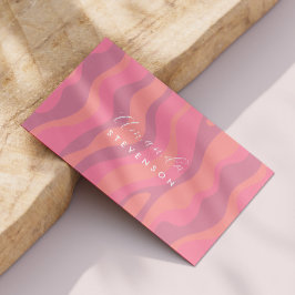 Retro golvend patroon visitekaartje