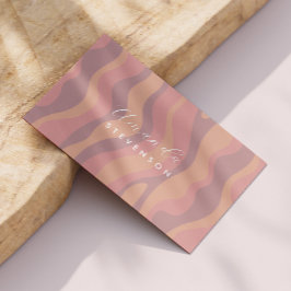 Retro golvend patroon visitekaartje