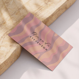 Retro golvend patroon visitekaartje