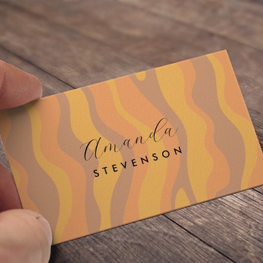 Retro golvend patroon visitekaartje