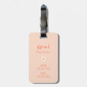 Retro golvende Checker Board Custom School Bag Lab Bagagelabel (Achterkant verticaal)