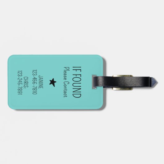 Retro golvende Checker Board Custom School Bag Lab Bagagelabel (Achterkant horizontaal)