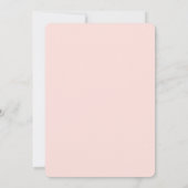 Retro golvende roze en groene handschrift bruiloft kaart (Achterkant)