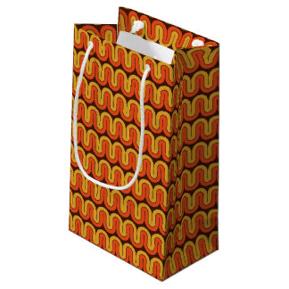 Retro golvende streep groovy 70s kleur vibe klein cadeauzakje