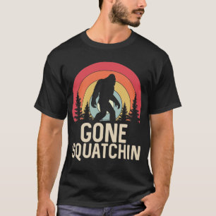 Retro Gone Squatchin Bigfoot Sasquatch T-shirt