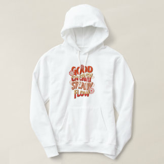 Retro Good Energy Steady Flow Witte Hoodie
