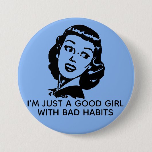 Retro Good Girl Button (Voorkant)