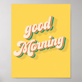 Retro Good Morning Poster