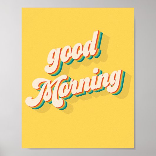 Retro Good Morning Poster (Voorkant)