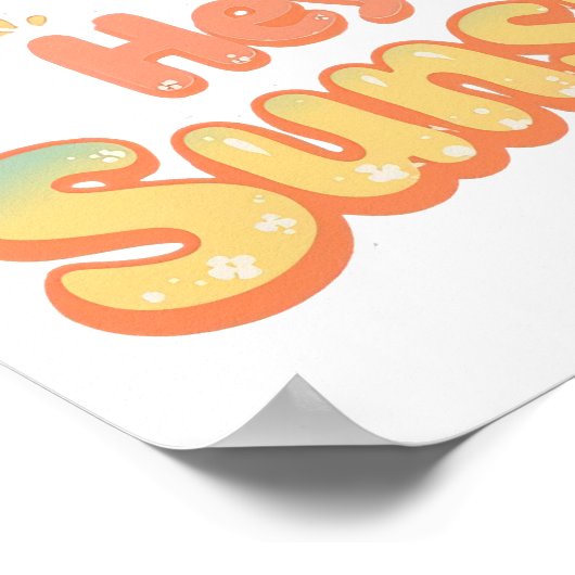 Retro Good Vibes and Sunshine Saying Poster (Hoek)