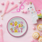 Retro Good Vibes only 60s Quote Pastel Paper Bord (Feest)