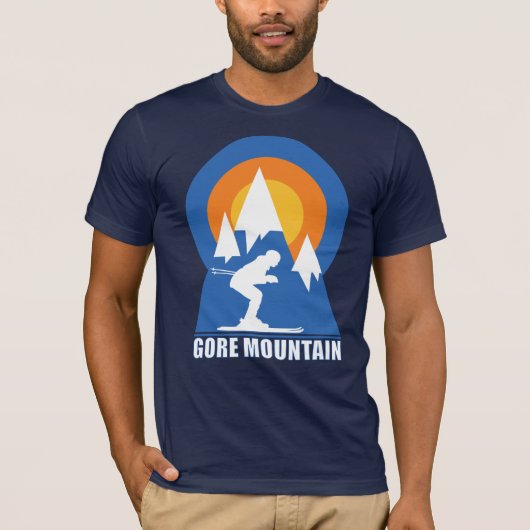 Retro Gore Mountain Ski Sunset T-shirt (Voorkant)