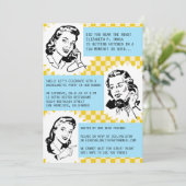 Retro Gossip Gals Bachelorette Party Invitations (Debout devant)