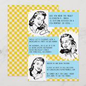 Retro Gossip Gals Bachelorette Party Invitations (Devant / Derrière)
